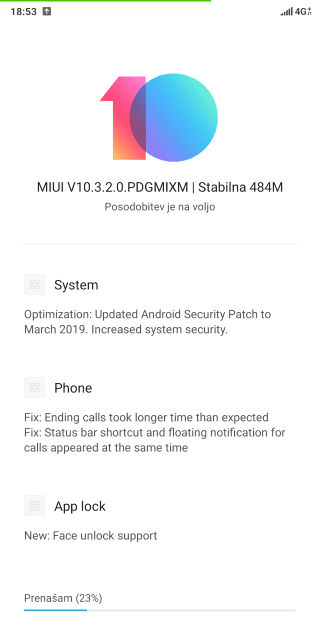 MIUI 10.3.2.0 for Xiaomi MIUI 10320 for Mi Mix 2S and Mi Note 3