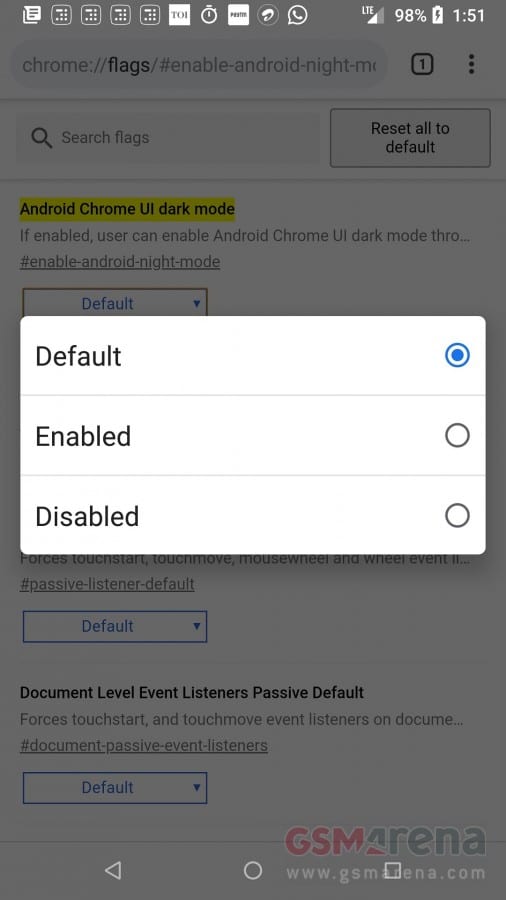 Google Chrome Dark Mode for Android 2