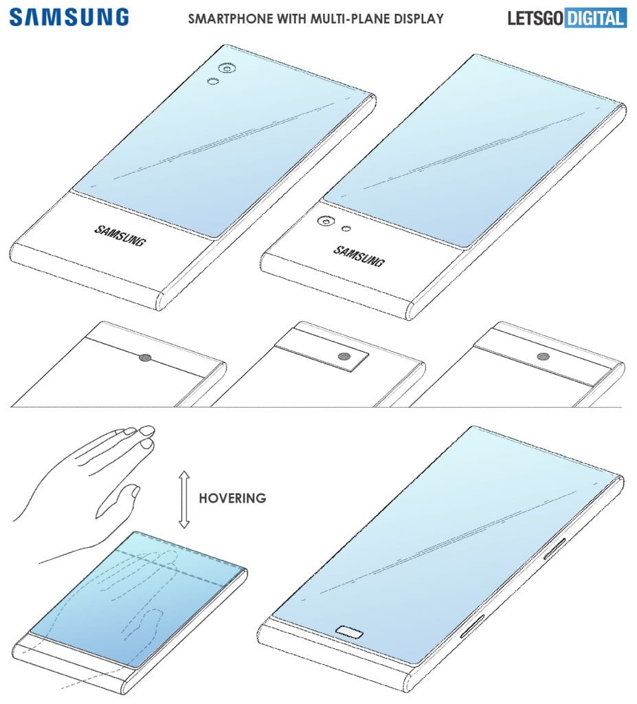 Samsung smartphone with multi-plane display