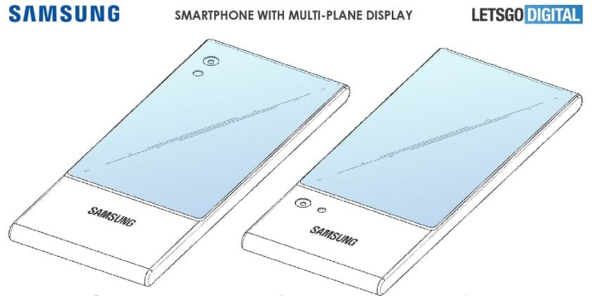Samsung patent smartphone with multi-plane display