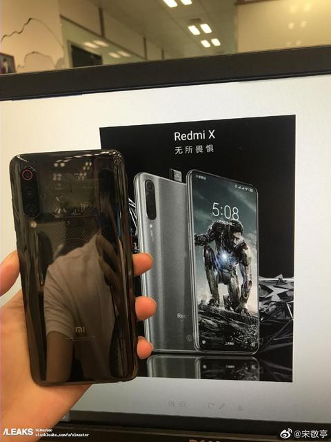 Redmi X with pop-up camera shown on the poster