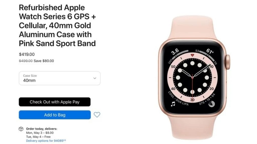 Apple starts selling refurbished Watch 1