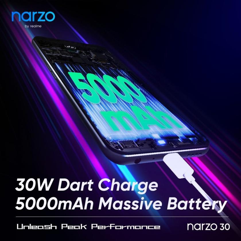 Realme Narzo 30 5000 mAh Battery
