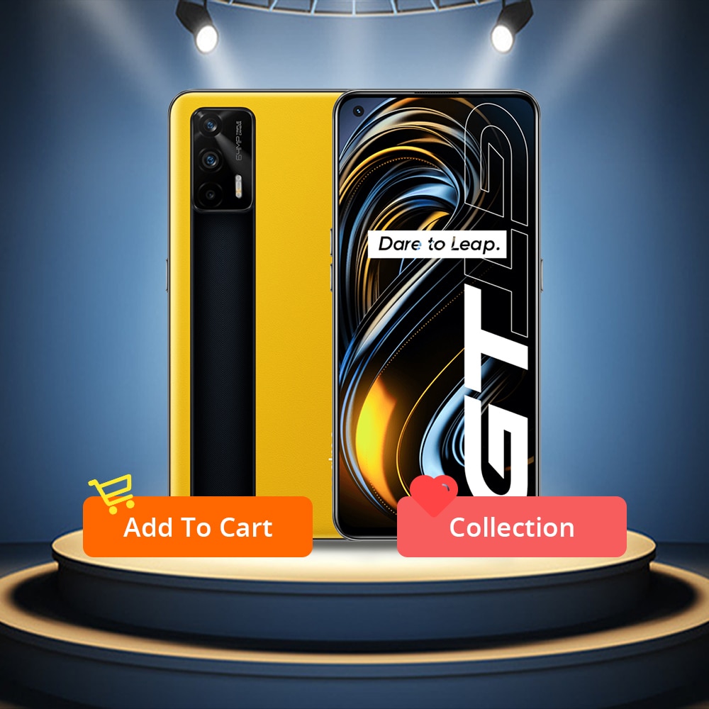 [World Premiere Pre-Sale] Global Version realme GT 5G Snapdragon 888 Octa Core 65W Flash Charge 120Hz AMOLED 8GB 128GB NFC