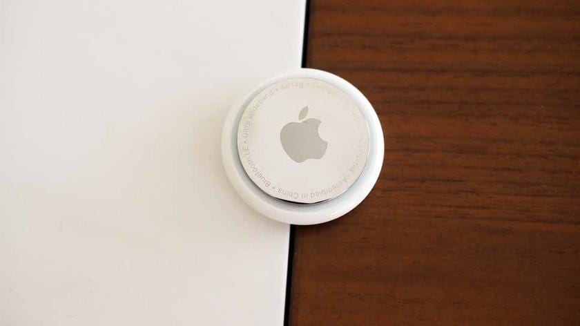 you can drill a keyhole in the Apple AirTag