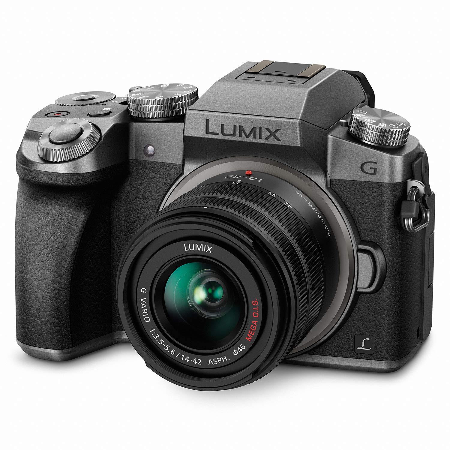 PANASONIC LUMIX G7 4K Mirrorless Camera, with 14-42mm MEGA O.I.S. Lens, 16 Megapixels, 3 Inch Touch LCD, DMC-G7KS (USA SILVER)