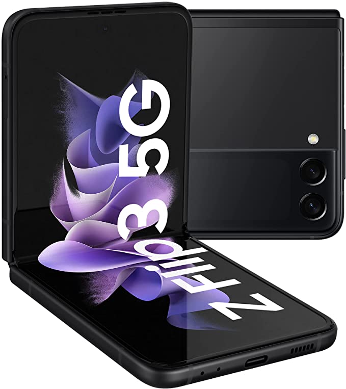 Samsung Galaxy Z Flip3 5G (17,03 cm) , faltbares Handy ohne Vertrag, großes 1,9 Zoll Frontdisplay, 128 GB interner Speicher, 8 GB RAM, Black, inkl. 36 Monate Herstellergarantie [Exklusiv bei Amazon]