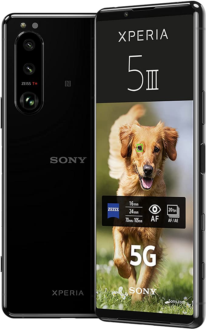 Sony Xperia 5 III 5G Smartphone (15,5 cm (6.1 Zoll) 21:9 FHD+ HDR OLED-Display, 120-Hz-Frequenz, Dreifach-Kamera-System, SIM Free, 8 GB RAM, 128 GB Speicher, DUAL SIM) [Amazon Exklusiv] Schwarz