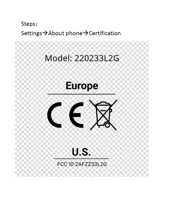 Xiaomi Redmi 10A FCC Label