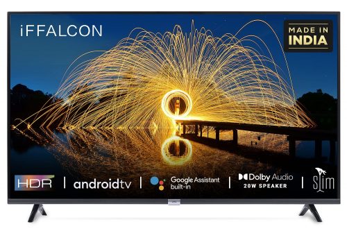 iFFALCON 80 cm (32 inches) HD Ready Android Smart LED TV 32F2A (Black) (2021 Model) | With Built-in Voice Assistant