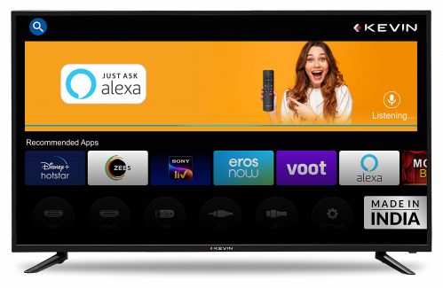 Kevin 109 cm (43 inches) Full HD Smart LED TV KN43ALEXA (Black) (2021 Model) | With Alexa Built-in